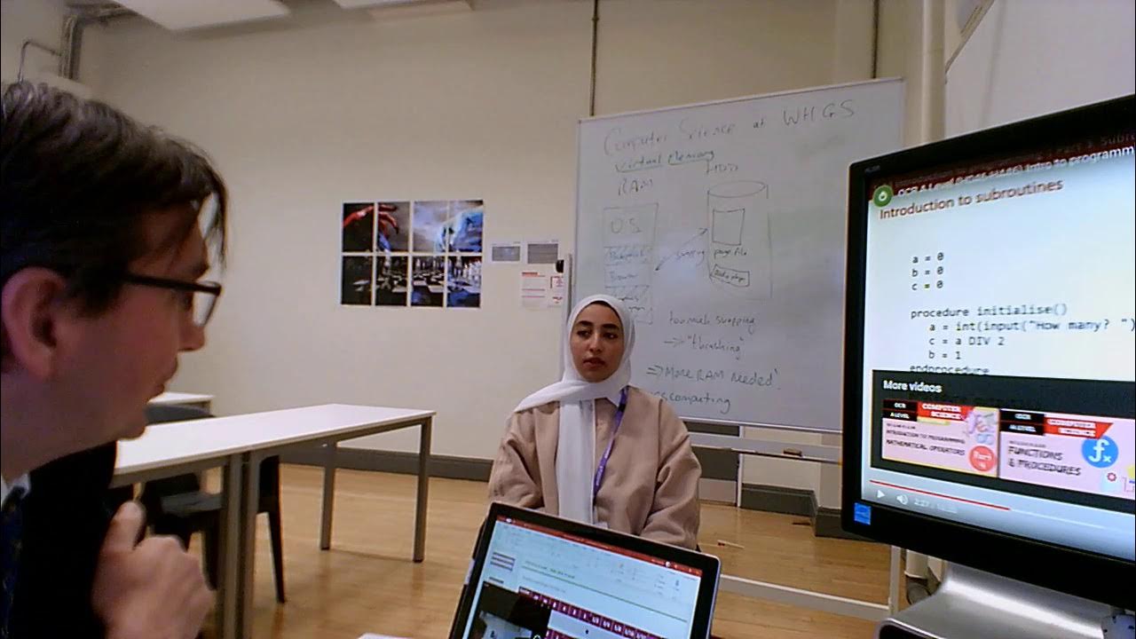 WHGSComputing's tweet card. A level Computer Science Interview