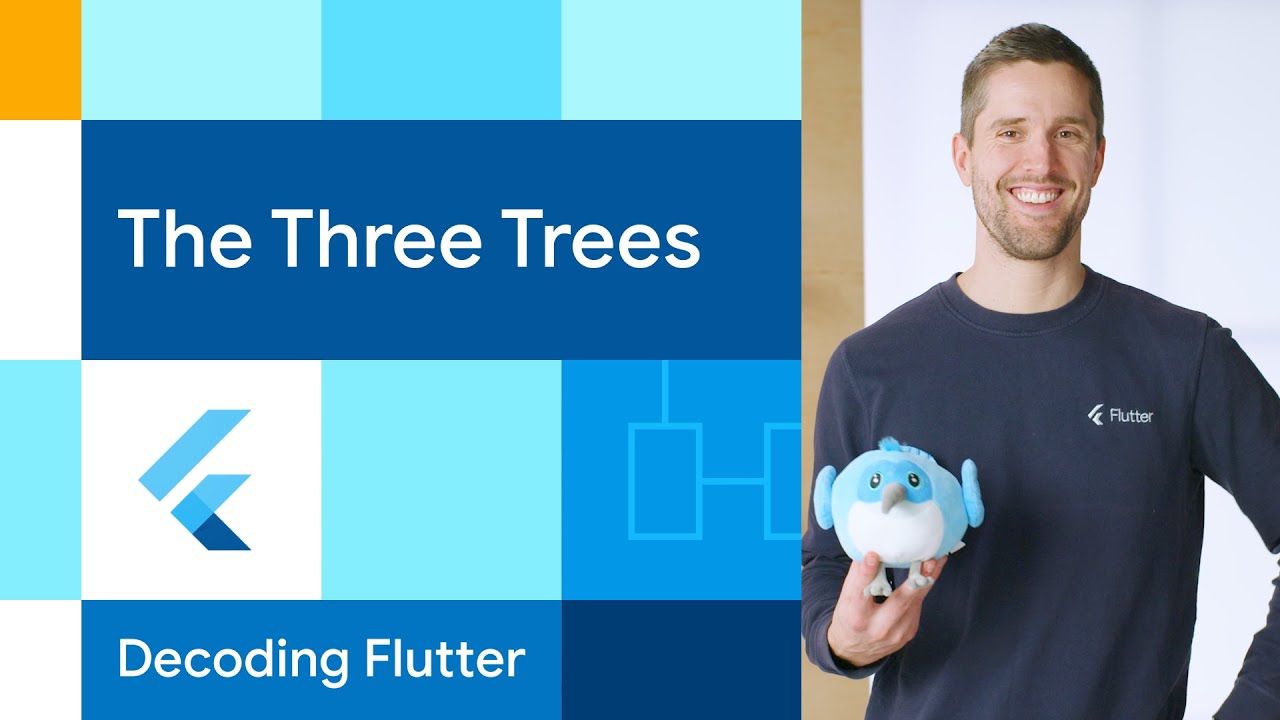 JediPixels's tweet card. How Flutter Works: The Three Trees #DecodingFlutter (2/6)
