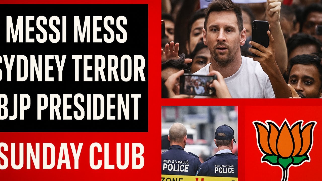 AdvaitaKala's tweet card. Messi Mess in Kolkata • Dhurandhar Sydney Terror • New BJP President...