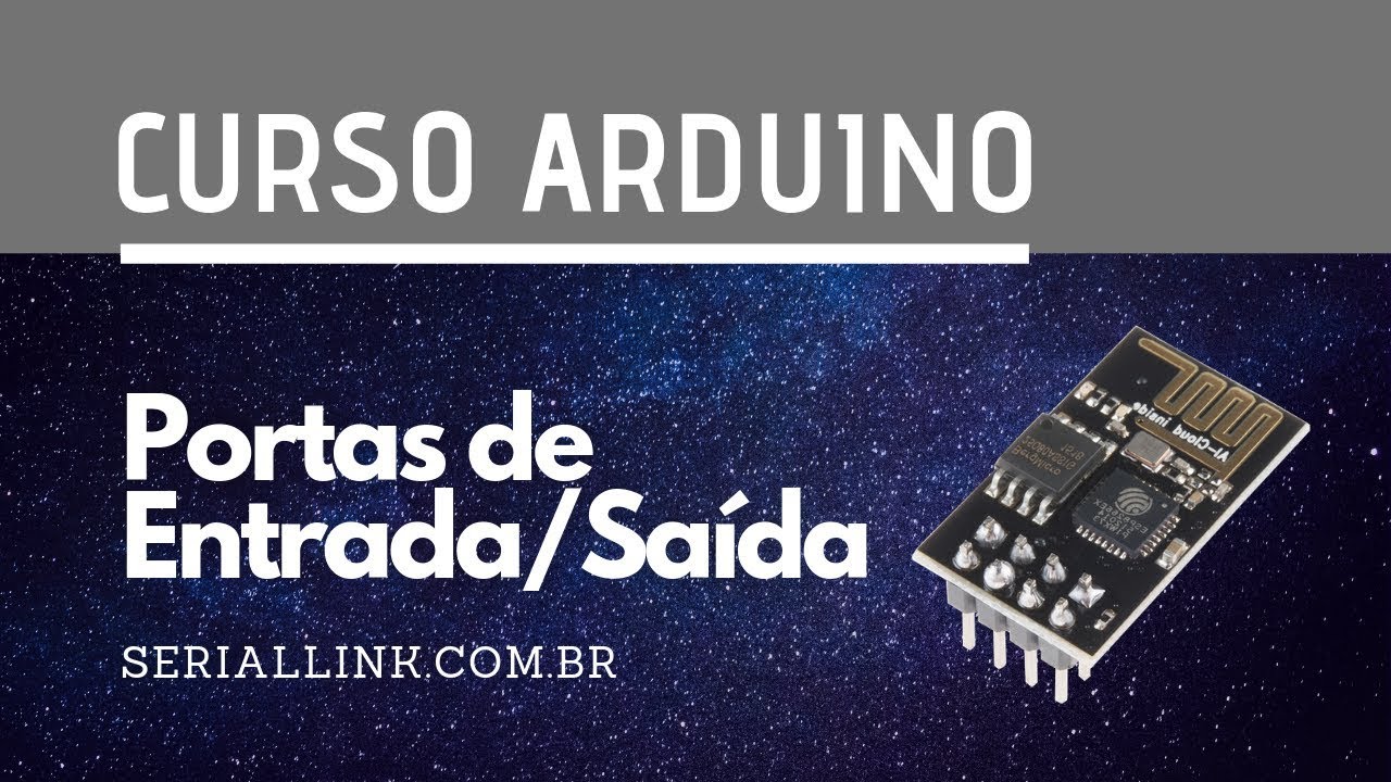cursoarduino's tweet card. Portas de Entrada/Saída (GPIO) do ESP8266 - Aula #2 | Curso Arduino