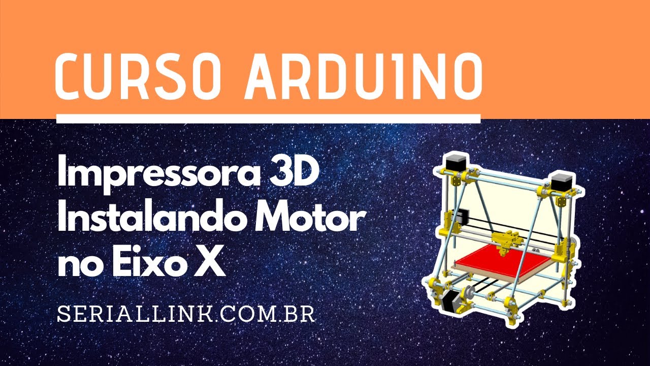 cursoarduino's tweet card. Instalando Motor No Eixo X - Prusa Mendel IT2 | Curso Arduino