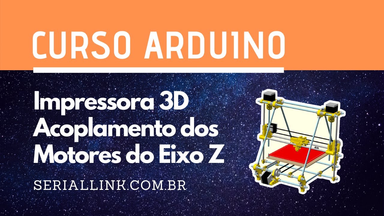 cursoarduino's tweet card. Acoplando Motores no Eixo Z - Prusa Mendel IT2 | Curso Arduino