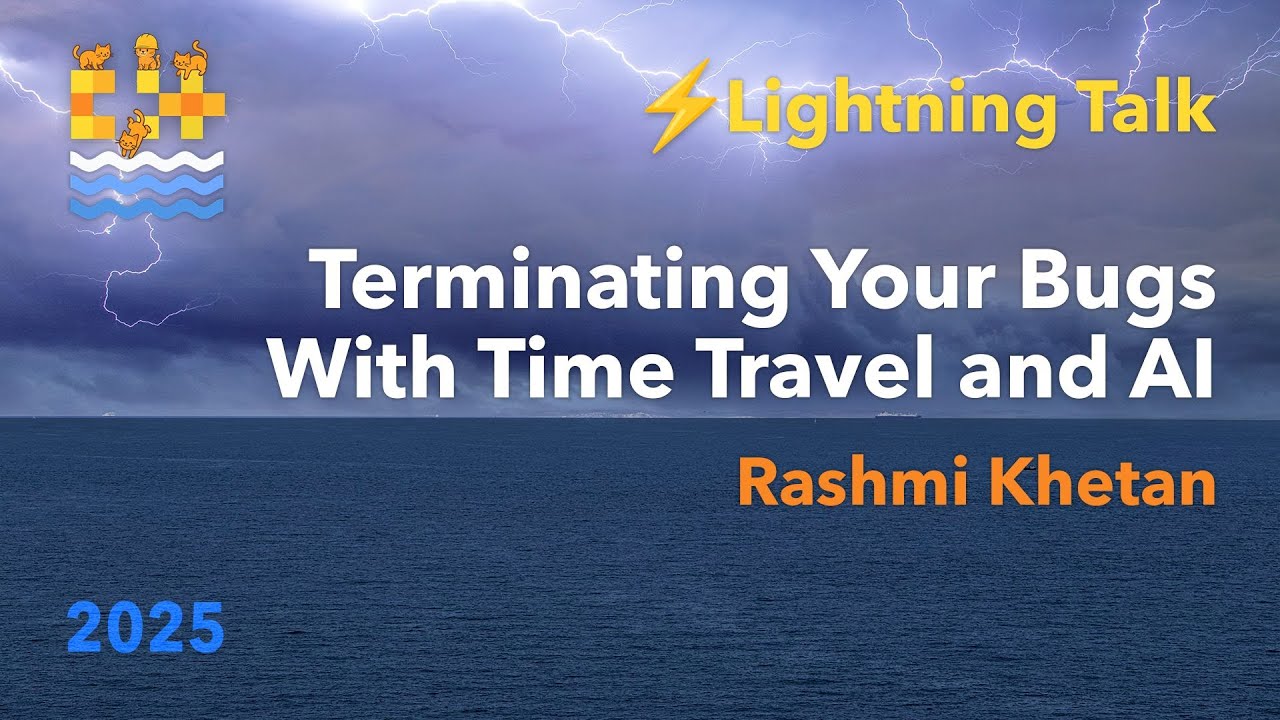 cpponsea's tweet card. Lightning Talk: Terminating Your Bugs With Time Travel and AI -...