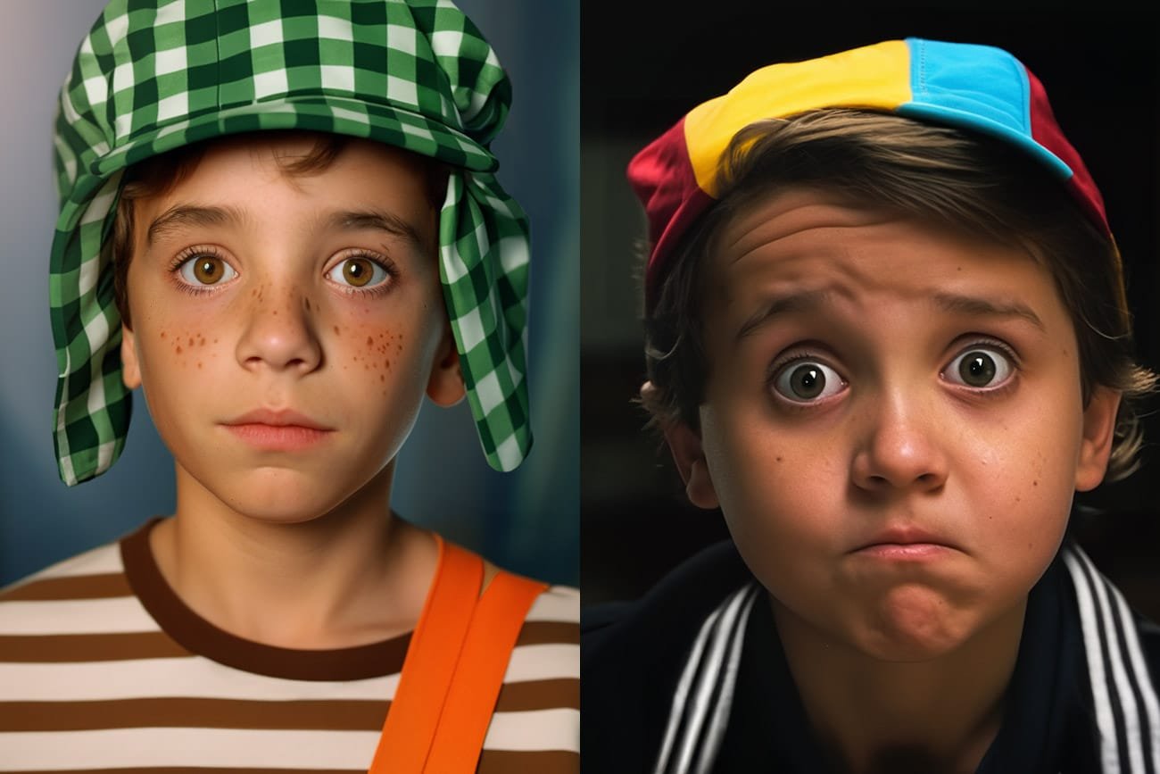 BlogDesignerd's tweet card. Embarque em uma viagem nostálgica pela Vila do Chaves, reimaginando personagens como Chaves, Chiquinha e Quico como crianças de verdade.