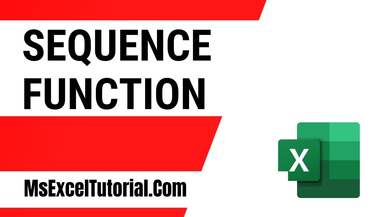 Excel10tutorial's tweet card. How to Use Sequence Function in Excel