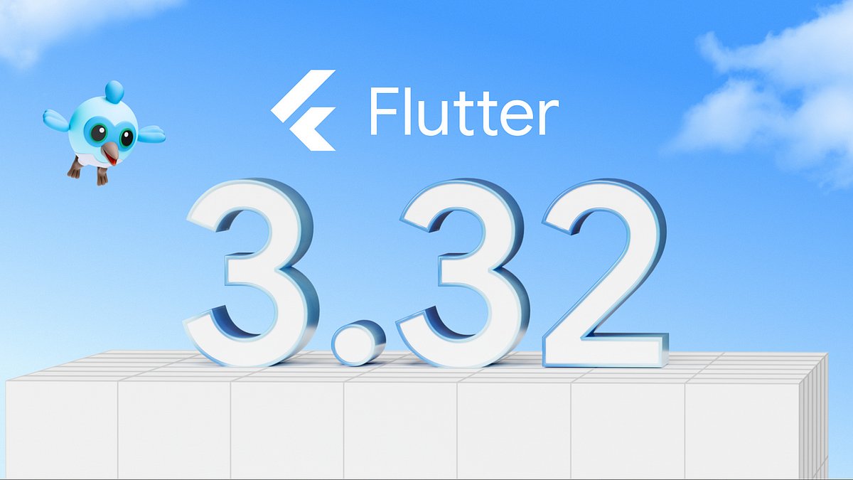 fluttercanvas's tweet card. Flutter has just dropped its latest version — Flutter 3.32, and it’s making waves across the dev community. Announced at Google I/O 2025…