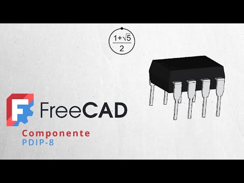 AqueronteBlog's tweet card. FreeCAD. PDIP-8