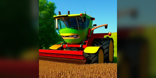 29a_ch's tweet card. Drifting Combine Harvesters. Play in your browser
