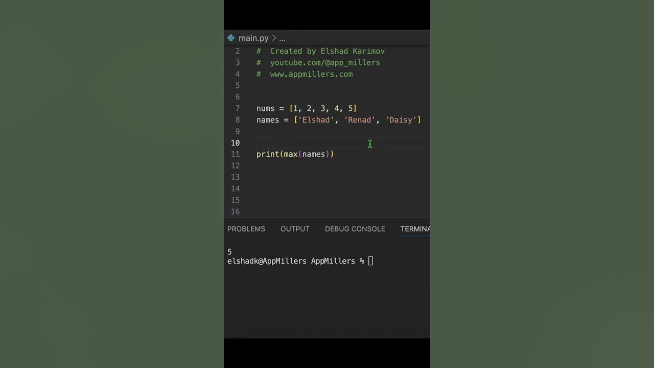 karimov_elshad's tweet card. This is very USEFUL in PYTON! #coding #pythonessperspective #coding...
