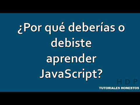 tutorialeshone1's tweet card. Hey HDP, ¿Por qué deberías aprender #JavaScript?