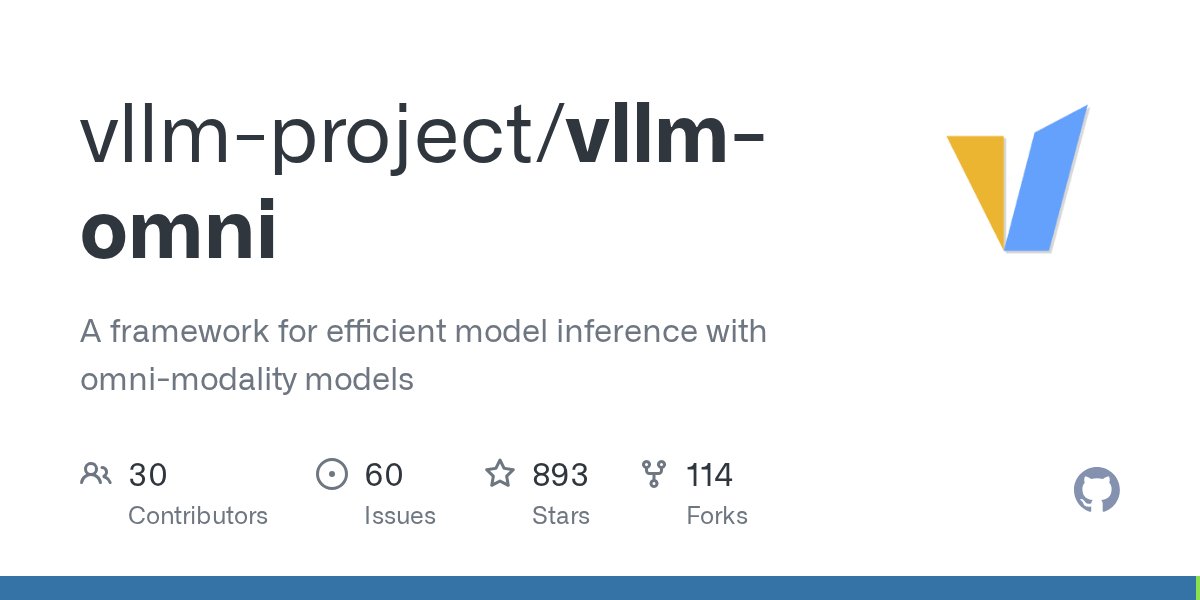 PythonHub's tweet card. A framework for efficient model inference with omni-modality models - vllm-project/vllm-omni