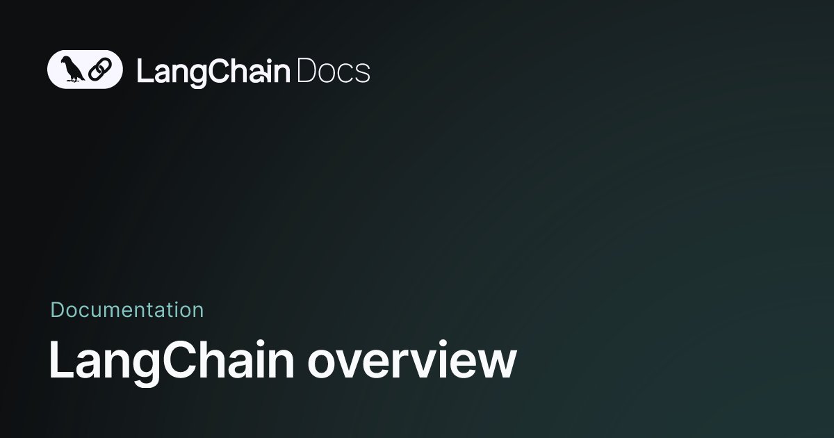 LangChainAI's tweet card. LangChain overview - Docs by LangChain