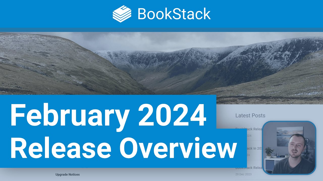 bookstack_app's tweet card. BookStack February 2024 Release Overview | v24.02