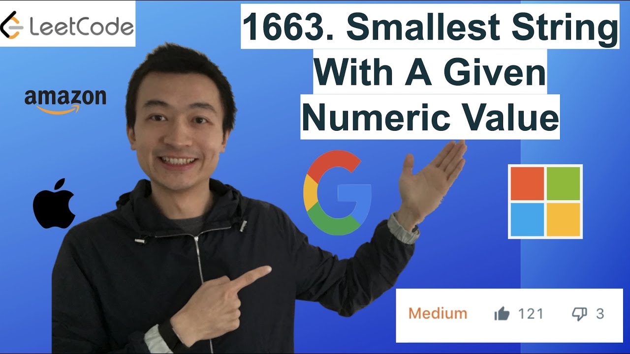 fishercoder's tweet card. LeetCode 1663. Smallest String With A Given Numeric Value - Interview...