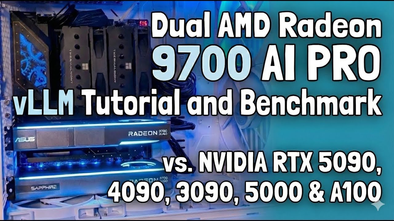 dcapitella's tweet card. vLLM on Dual AMD Radeon 9700 AI PRO: Tutorials, Benchmarks (vs RTX...
