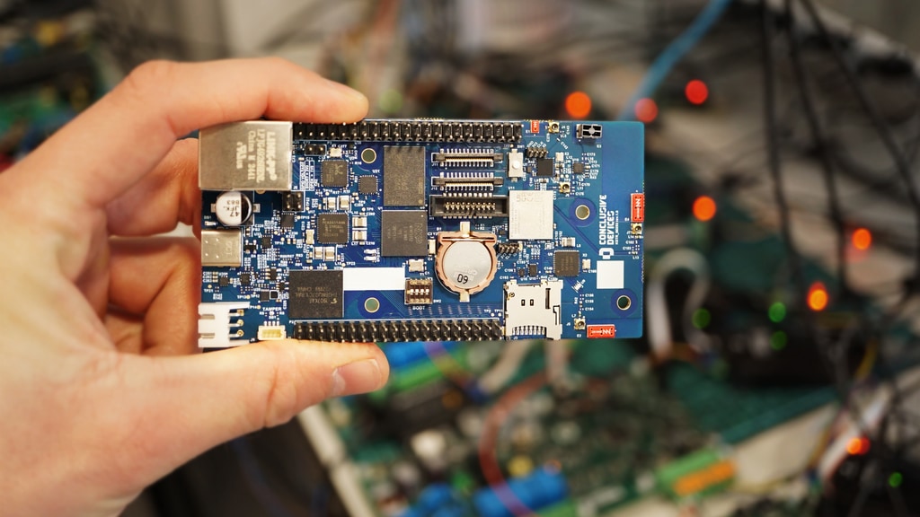 Conclusive_tech's tweet card. Nordic-powered connectivity meets Linux performance. Wi-Fi, LTE, Bluetooth, and Zigbee in one versatile SBC.