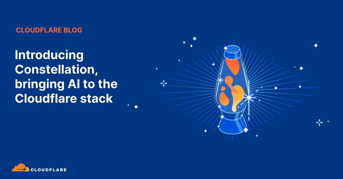 native_stack's tweet card. Today, we're excited to welcome Constellation to the Cloudflare stack. Constellation allows you to run fast, low-latency inference tasks on pre-trained machine learning models natively on Workers.