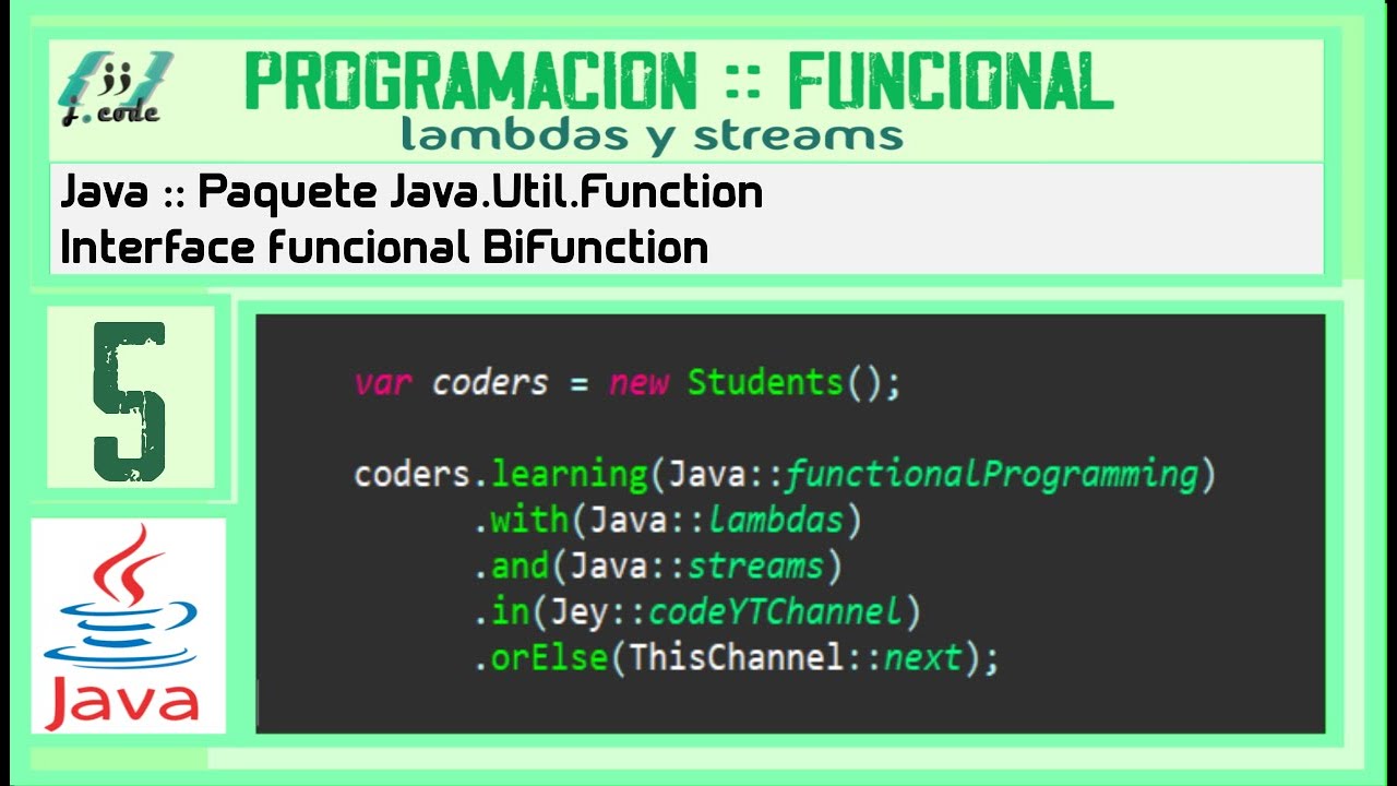 jey_code's tweet card. Programación FUNCIONAL en JAVA | BIFUNCTION | Lambdas en java