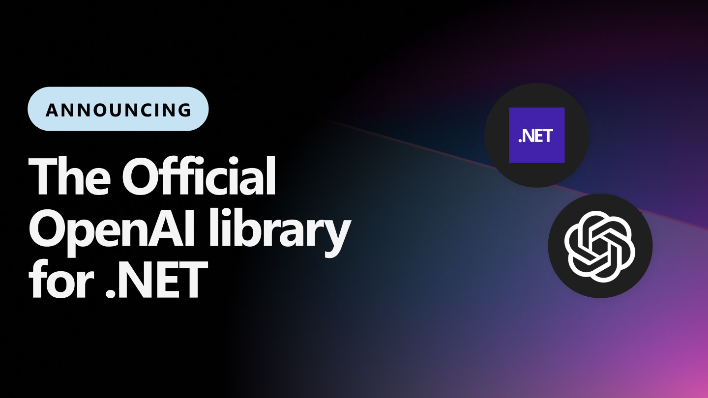 ErikEJ's tweet card. The initial beta release of the official OpenAI library for .NET is now available.