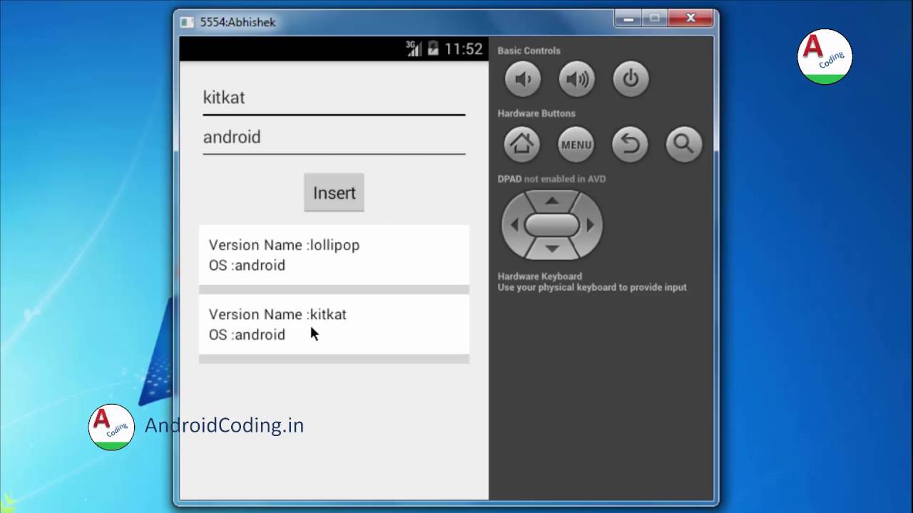 AndroidCodingin's tweet card. custom listview with array list tutorial
