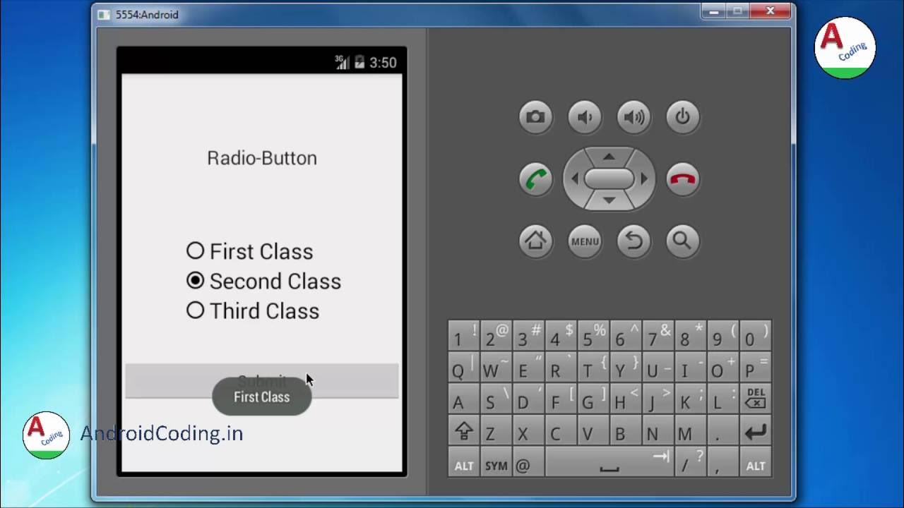 AndroidCodingin's tweet card. Android tutorial on radio button