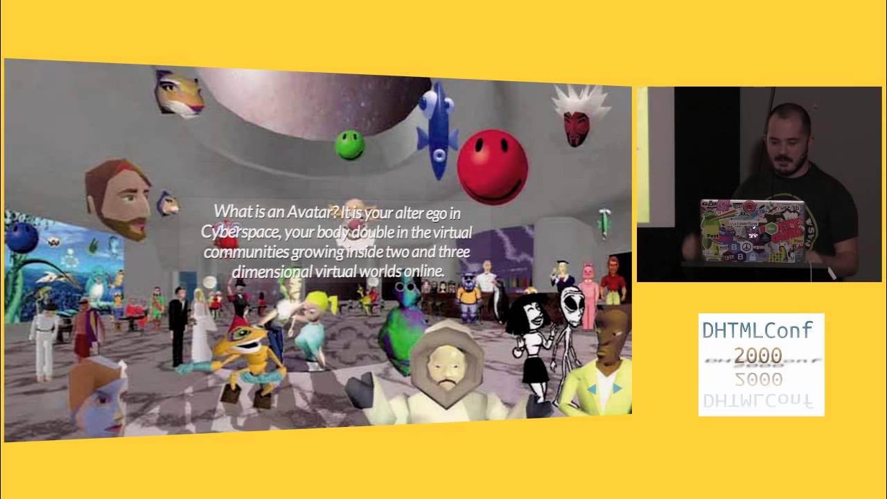 JavaScriptFest's tweet card. Dan Harden: Navigating Virtual Worlds in Cyberspace with VRML |...