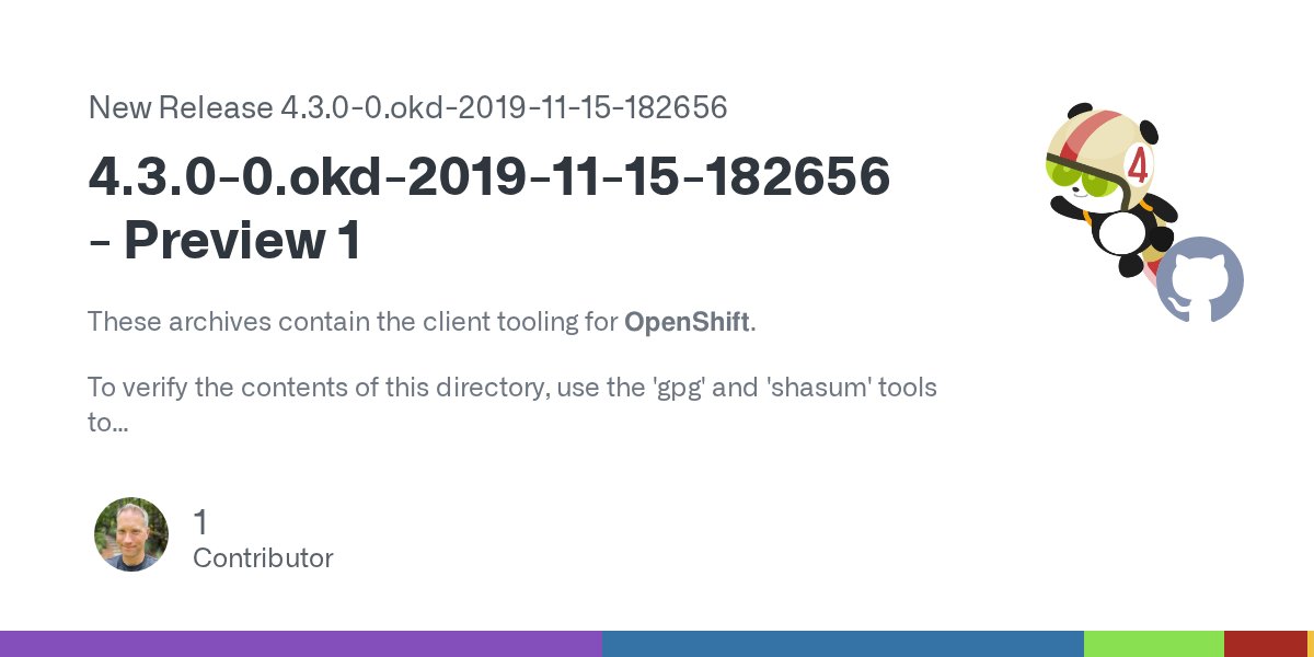 smarterclayton's tweet card. These archives contain the client tooling for OpenShift. To verify the contents of this directory, use the 'gpg' and 'shasum' tools to ensure the archives you have downloaded match ...