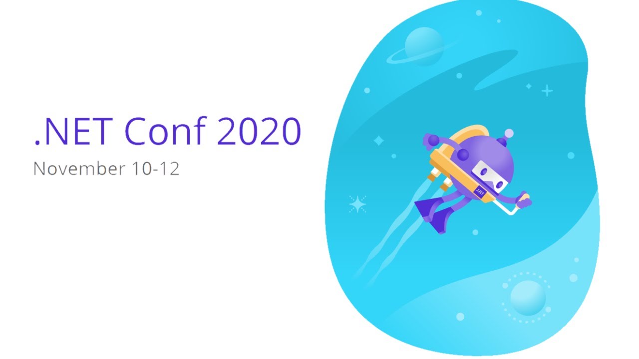 justdebugdotnet's tweet card. .NET Conf 2020 - Day 1