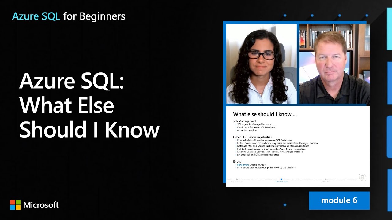 SQLServer's tweet card. Azure SQL: What Else Should I Know | Azure SQL for beginners (Ep. 59)
