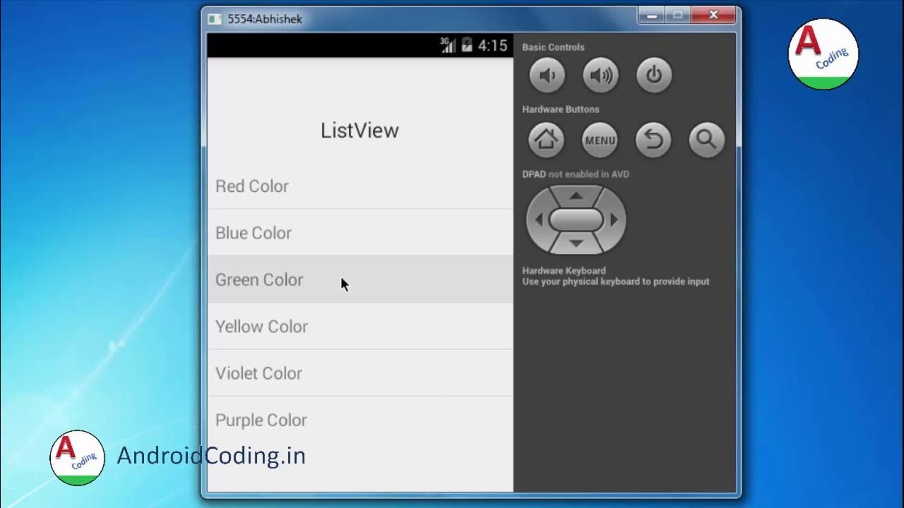 AndroidCodingin's tweet card. android simple listview tutorial