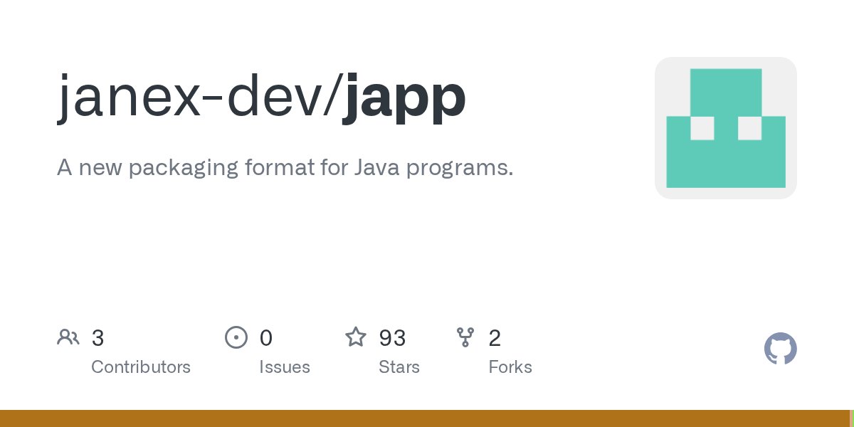 JavaDiscussions's tweet card. A new packaging format for Java programs. Contribute to janex-dev/japp development by creating an account on GitHub.