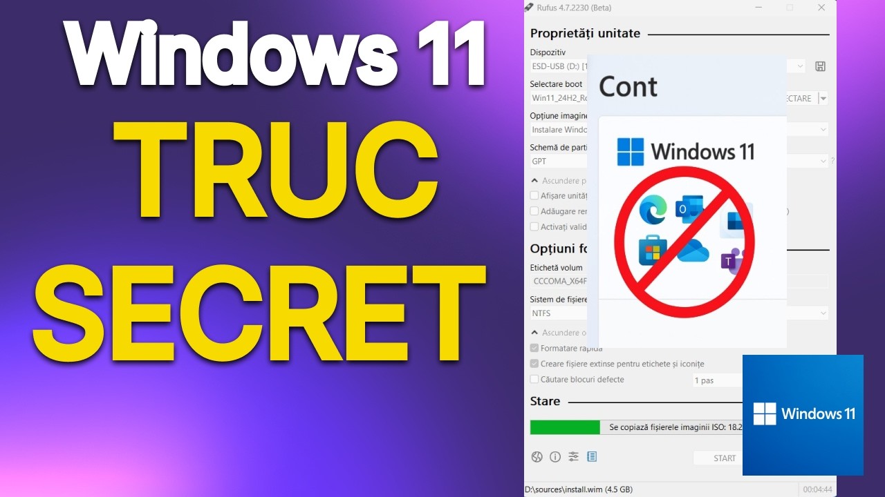 11Tutoriale's tweet card. Windows 11 Instalare FĂRĂ TPM, FĂRĂ Cont Microsoft, FĂRĂ Probleme!