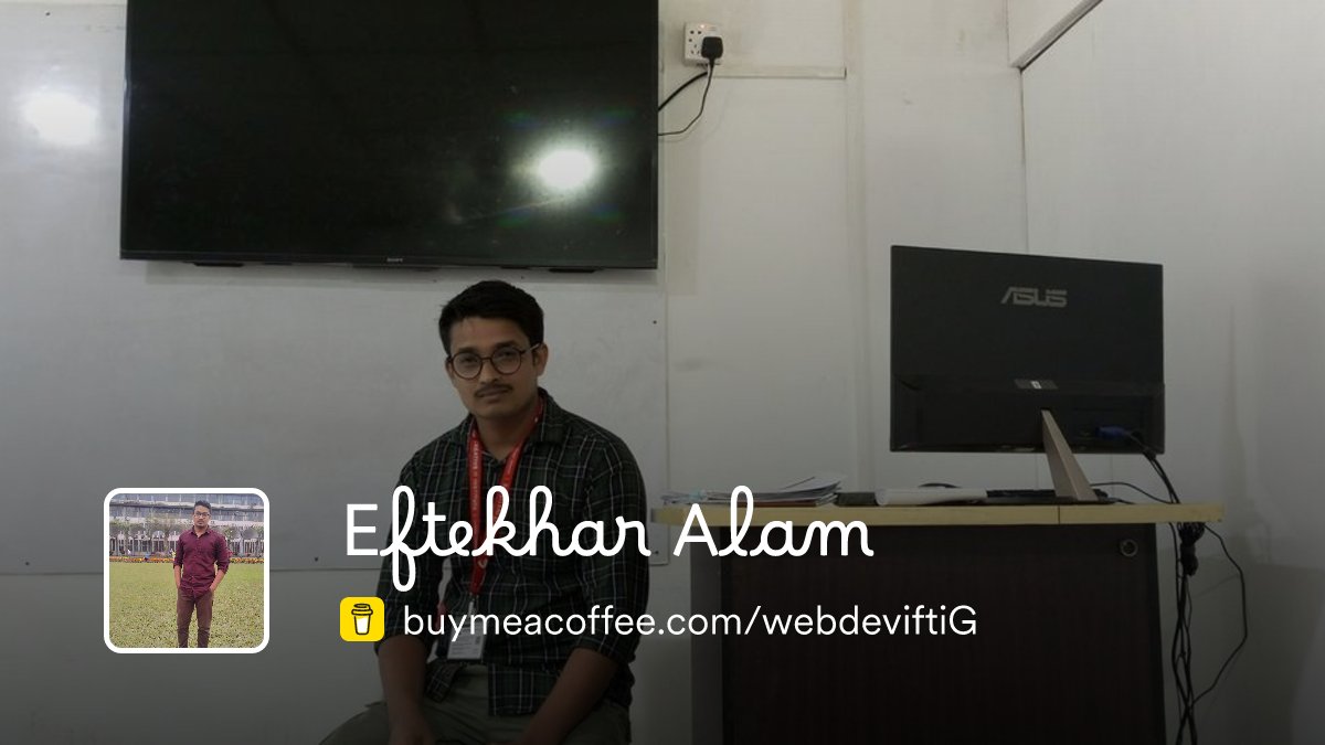 webdevifti's tweet card. Hello World!. I am a fullstack developer. i love to create new web application with most popular web framework Laravel. i love to coding. Support me for my future.