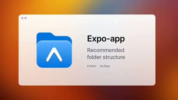 expo's tweet card. Organize your Expo Router project with proven folder structures for components, screens, API routes, and more to scale React Native apps.