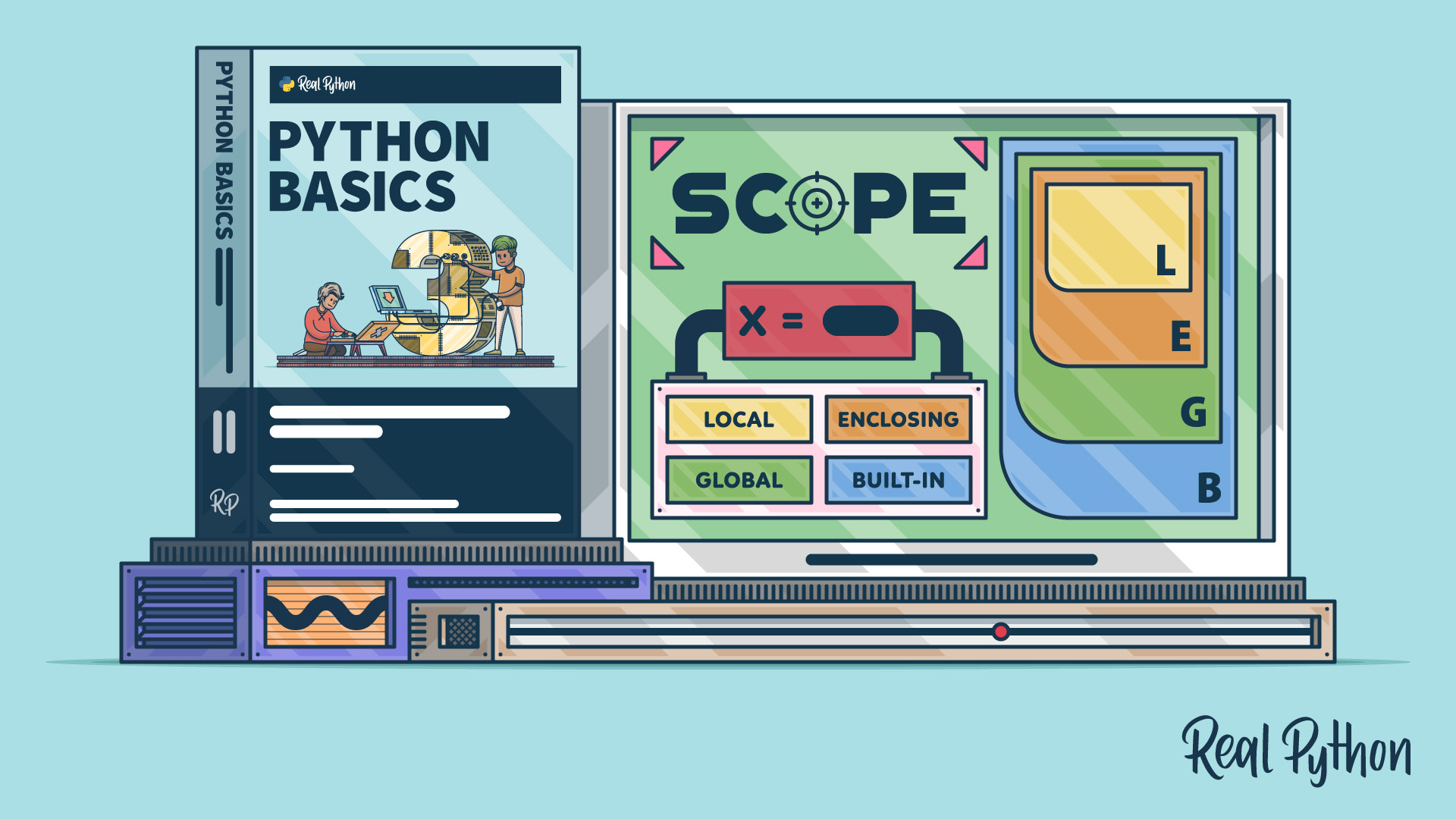 realpython's tweet card. In this video course, you'll learn what scope is and why it's important to coding functions and loops in Python. You'll also get to know the LEGB rule.