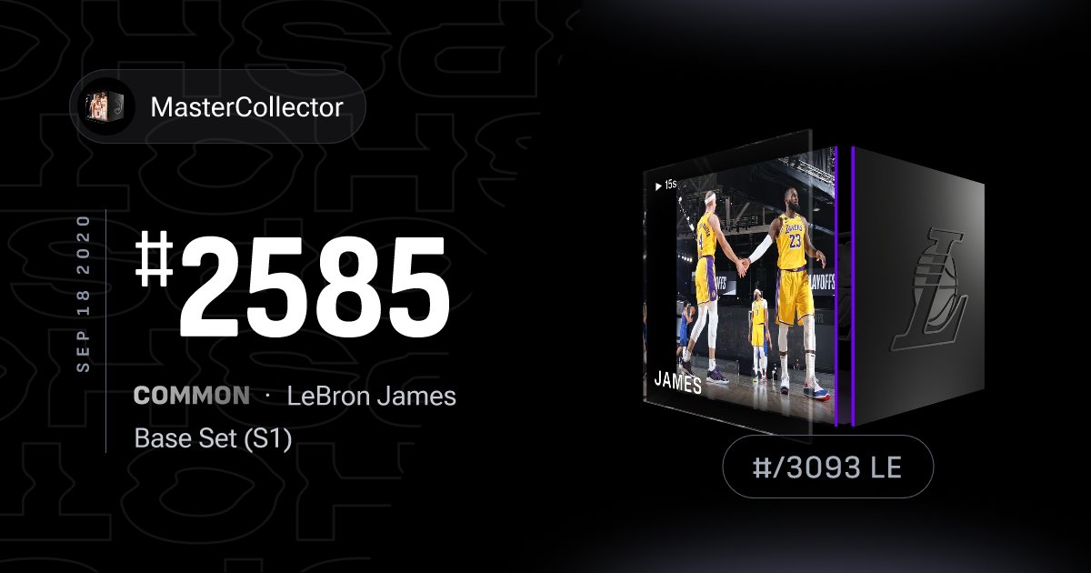 TopShotRewards's tweet card. Sep 18 2020 — Get up, Mr. James! Superstar LeBron James of the Los Angeles Lakers gets way up for a thunderous alley-oop slam in Game 1 of the Western Conference Finals against the Denver Nuggets on...