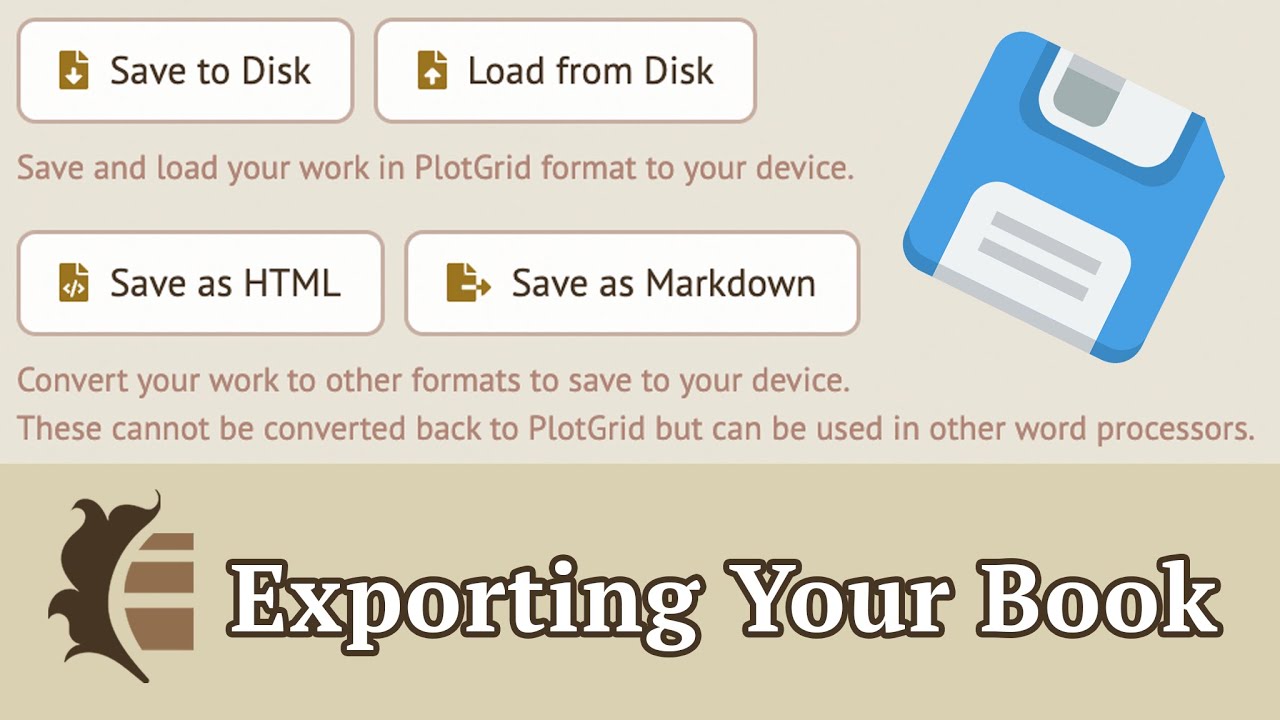 plotgrid's tweet card. PlotGrid.app - Exporting Your Book