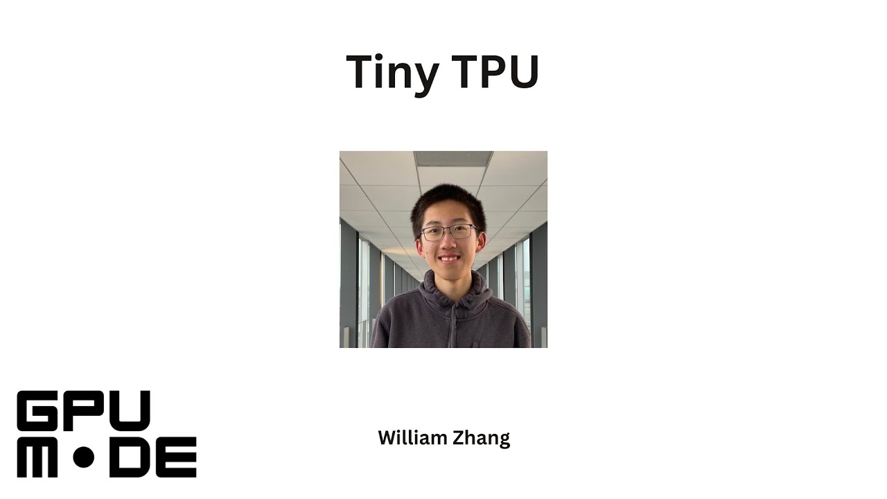 will_z65038's tweet card. Lecture 88: TinyTPU