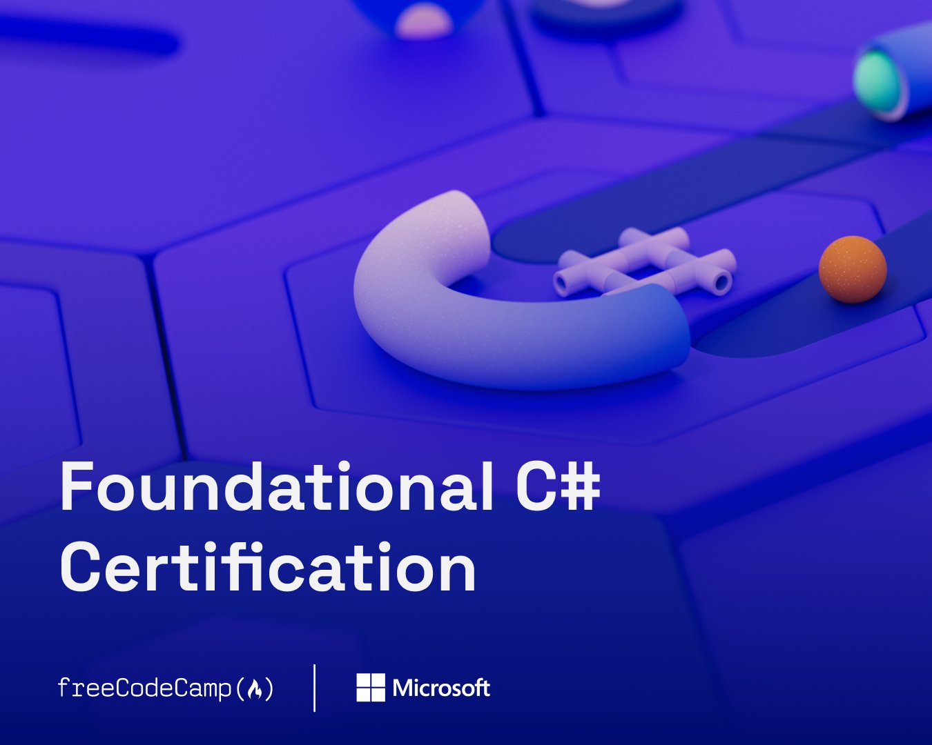 shanselman's tweet card. The Foundational C# Certification with freeCodeCamp is now available! The certification is free, globally available, and includes a full training course.