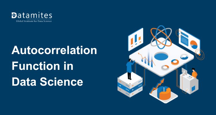 DataMites's tweet card. Autocorrelation measures how data points in a series relate to past values, helping detect patterns, trends, and seasonality in time series analysis.