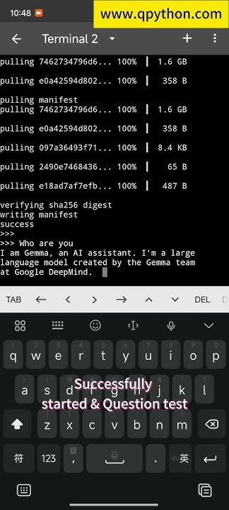 qpython's tweet card. With the built-in Ollama, QPython now supports Gemma2. Come and try...