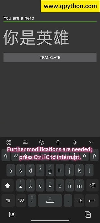 qpython's tweet card. QPython Vibe Coding 02 - Developing a translation app using natural...
