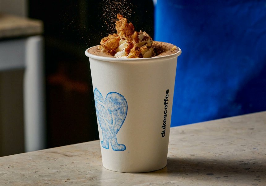 Broadsheet_Melb's tweet card. Try Pidapipo’s fior di latte gelato hot chocolate, Ruben Deli’s babka-topped version and St David Dairy’s salted butter ice-cream hot chocolate affogato.