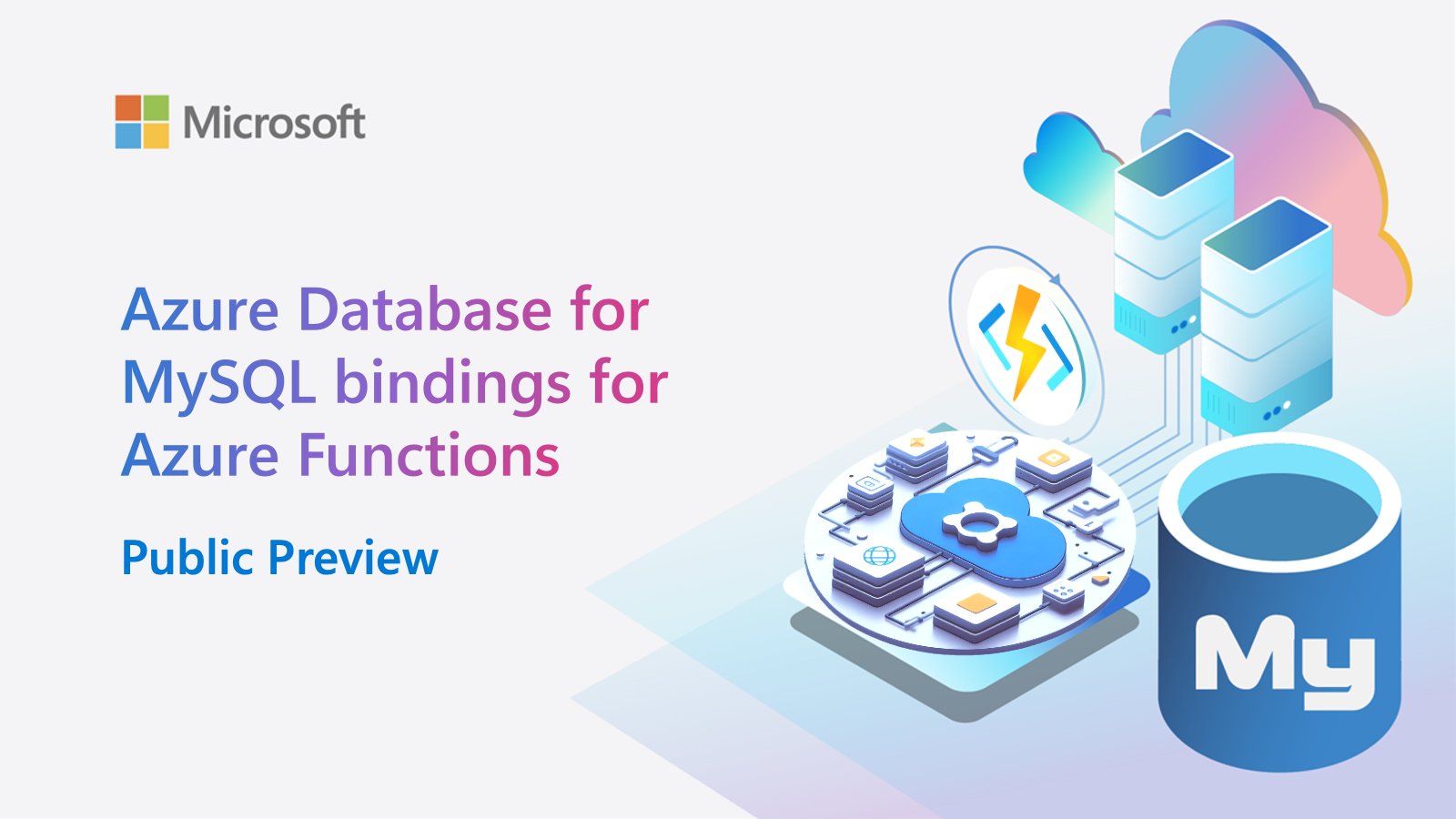 AzureDBMySQL's tweet card. The Azure Database for MySQL bindings for Azure Functions is now available in Public Preview! These newly released input and output bindings enable seamless...