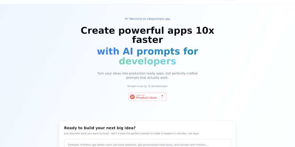 nocodeveloper's tweet card. Create powerful apps 10x faster with AI prompts for developers, marketers, makers, founders, teams, and designers