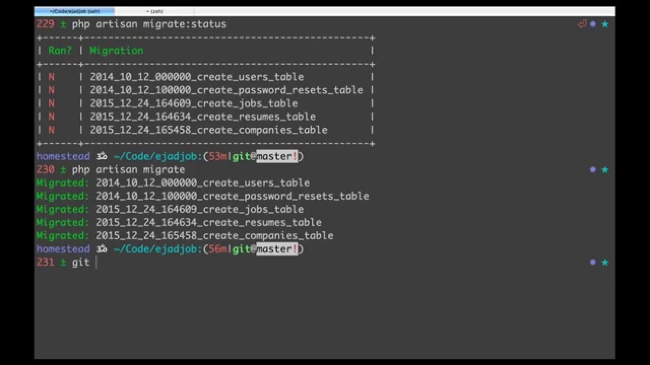 laravelme's tweet card. 9- Arabic Interactive Laravel 5.2 Tutorial - Migration writing &...