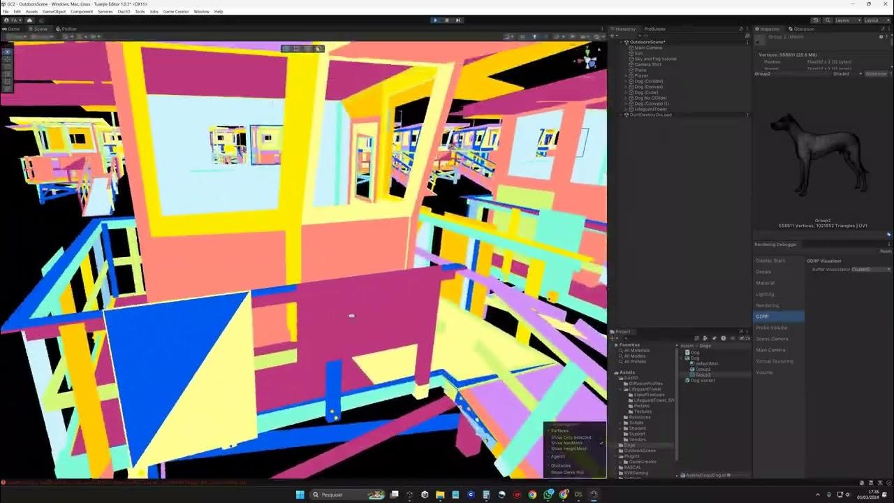 unitycoder_com's tweet card. Testing Unity Virtual Geometry Style Nanite - Using Daz 3D Enviroment...