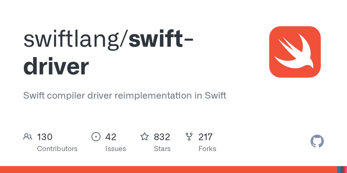 harlanhaskins's tweet card. Swift compiler driver reimplementation in Swift. Contribute to swiftlang/swift-driver development by creating an account on GitHub.