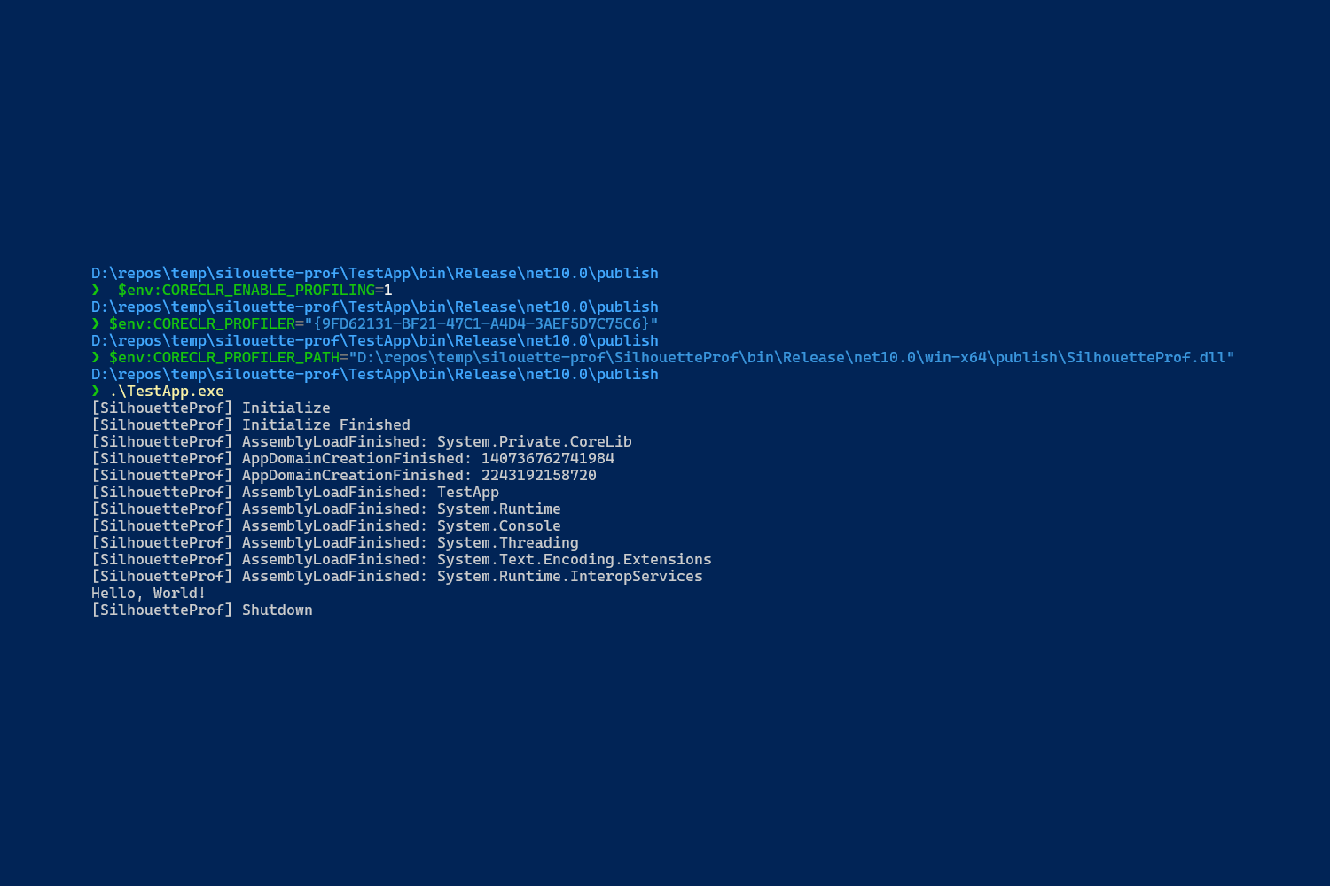 andrewlocknet's tweet card. In this post I look at how to create a simple .NET profiler. But instead of using C++, the profiler uses C# and NativeAOT with the Silhouette library