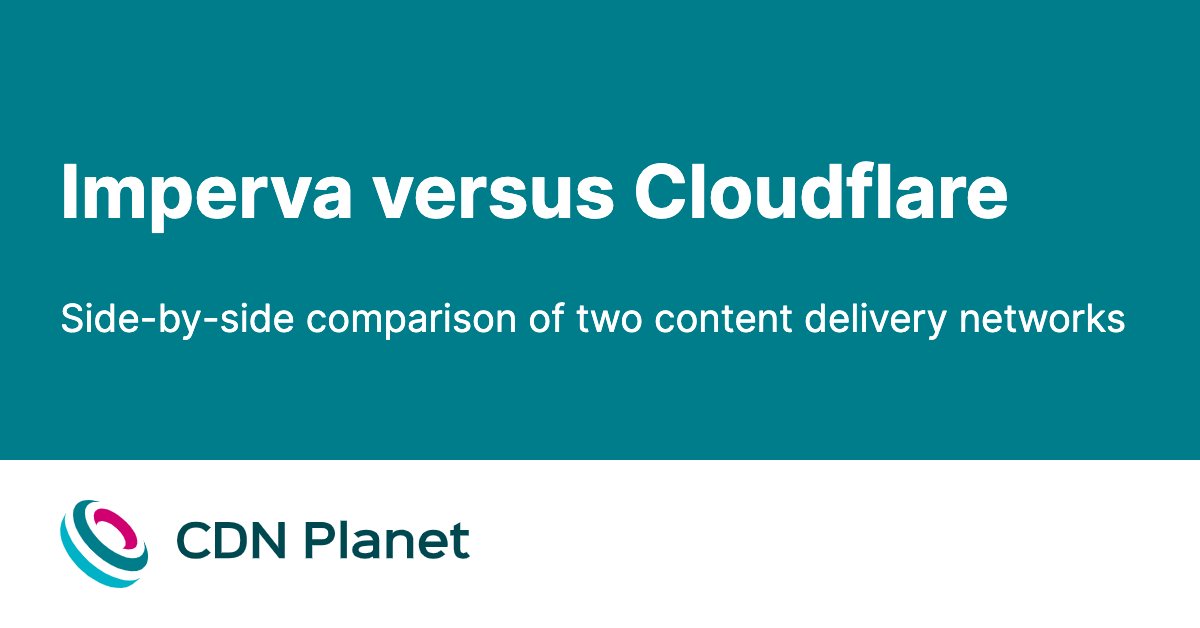 SoftwareDevPL's tweet card. Compare the Imperva and Cloudflare content delivery networks. Network, products, pricing, features & support.